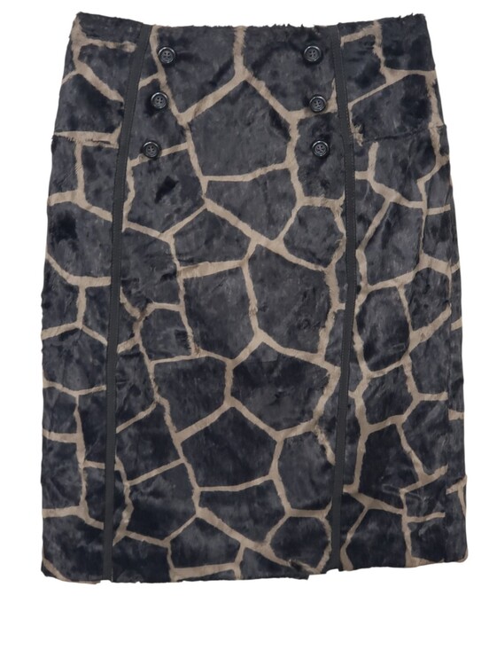 Etcetera Dresses & Skirts - ETCETERA Faux Fur Giraffe Print Pencil Skirt Size 6